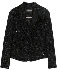 Emporio Armani - Lurex Single-Breasted Jacket - Lyst