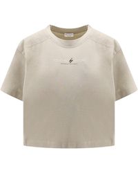 Brunello Cucinelli - T-shirt in cotone con stampa Touched By Nature - Lyst