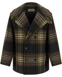 Saint Laurent - Caban Coat - Lyst