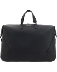 Alexander McQueen - Leather Duffle Bag With Logo Print - Lyst