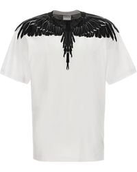 Marcelo Burlon - Icon Wings T Shirt Bianco/Nero - Lyst