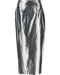 ROTATE BIRGER CHRISTENSEN - Gonna A Tubino Intrecciata Argento - Lyst
