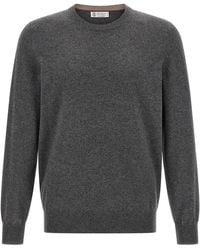 Brunello Cucinelli - Cashmere Sweater Maglioni Grigio-Uomo - Lyst