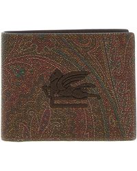 Etro - Paisley Wallet Portafogli Marrone - Lyst