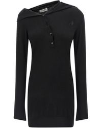The Attico - Cashmere Wool Dress Abiti Nero-Donna - Lyst