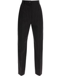 Dolce & Gabbana - Pinstriped Wool Pants - Lyst