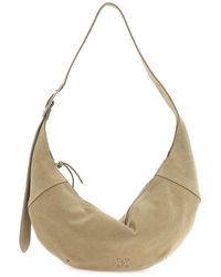 Closed - Suede Halfmoon Hobo Leather Bag - Lyst