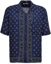 Palm Angels - Paisley Bowling Camicie Blu - Lyst