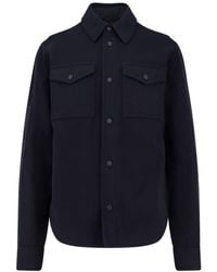 Moncler - Shirt/Jacket With Iconic Logo Patch - Lyst