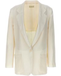 The Row - Enza Blazer And Suits Bianco - Lyst