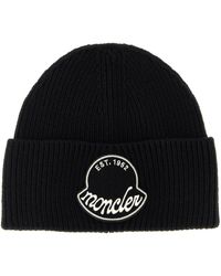 Moncler - Berretto Con Applicazione Logo - Lyst