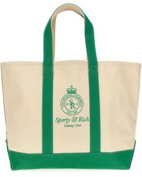 Sporty & Rich - Logo Shopping Bag Tote Bag - Lyst