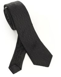 Saint Laurent - Monogram Tie Ties And Bow Ties Black - Lyst