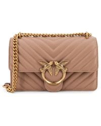 Pinko - Love One Mini Matelassé Leather Shoulder Bag - Lyst