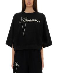 Rick Owens X Champion - Cropped "tommy T" T-shirt - Lyst