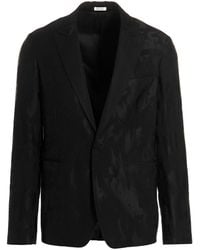 Alexander McQueen - Jacquard Logo Blazer Jacket - Lyst