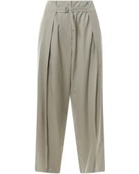 LE17SEPTEMBRE - Wool Trouser With Adjustable Strap - Lyst