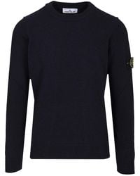 Stone Island - Lambswool Crewneck Sweater Knitwear - Lyst