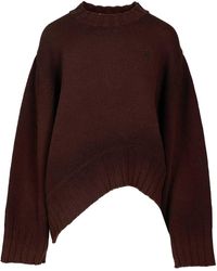 The Attico - Wool And Cashmere Sweater Knitwear Brown - Lyst