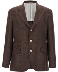 Brunello Cucinelli - Cavallo Blazer Marrone-Uomo - Lyst