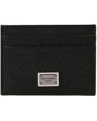 Dolce & Gabbana - Portacarte In Pelle Con Placchetta Logo - Lyst