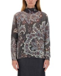 Etro - Maglione a collo alto in maglia - Lyst