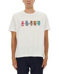 Paul Smith - Robot Print T-Shirt-Uomo - Lyst