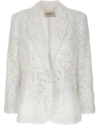 Zimmermann - Natura Lace Blazer And Suits Bianco - Lyst
