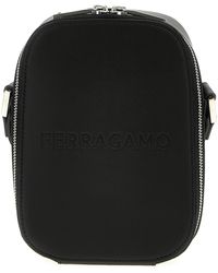 Ferragamo - Compact Shoulder Strap Borse A Tracolla Nero - Lyst