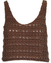 Alanui - Viscose Knit Cropped Top Knitwear - Lyst