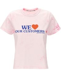Alexander Wang - We Love Our Customers T Shirt Rosa - Lyst