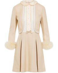 Valentino - Mini Dresses Nude & Neutrals - Lyst