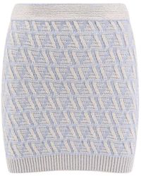 Fendi - Ff Wool And Cashmere Skirt-Donna - Lyst