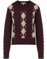 Chloé - Burgundy Wool Pullover-Donna - Lyst