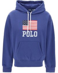 Polo Ralph Lauren - Hooded Sweatshirt With Flag Print - Lyst