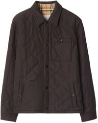Burberry - Quilted Button-Fastening Padded Jacket - Lyst