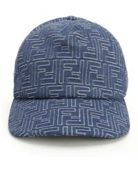 Fendi - Ff Denim Baseball Cap Hats - Lyst