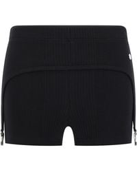 Jean Paul Gaultier - The Garter Bermuda E Short Nero-Donna - Lyst