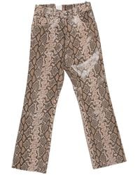 MIDNIGHT RODEO - Leather Pants Brown - Lyst