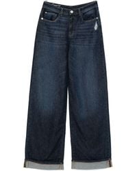 Emporio Armani - Wide-Leg Denim Jeans - Lyst