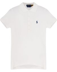 Polo Ralph Lauren - Cotton Blend Polo Shirt With Embroidered Logo - Lyst