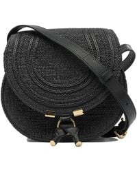 Chloé - Saddle Marcie Borse A Tracolla Nero-Donna - Lyst
