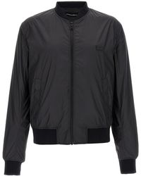 Dolce & Gabbana - Logo Plaque Bomber Jacket - Lyst