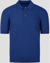 Tagliatore - 3D Knit Polo Shirt - Lyst