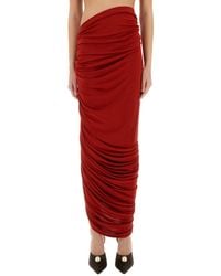 Magda Butrym - Draped Midi Skirt With Intricate Ruching - Lyst