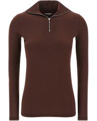 Jil Sander - Half-Zip T-Shirt - Lyst