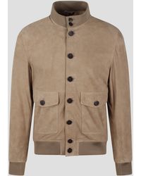 Brian Dales - Suede Bomber Jacket - Lyst