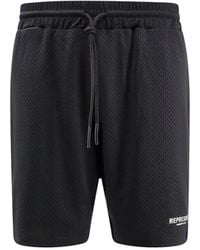 Represent - Nylon Bermuda Shorts With Frontal Logo Print - Lyst