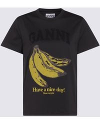 Ganni - T-shirt With Colorful Print, - Lyst