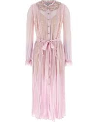 Self-Portrait - Pleated Georgette Midi' Dresses - Lyst